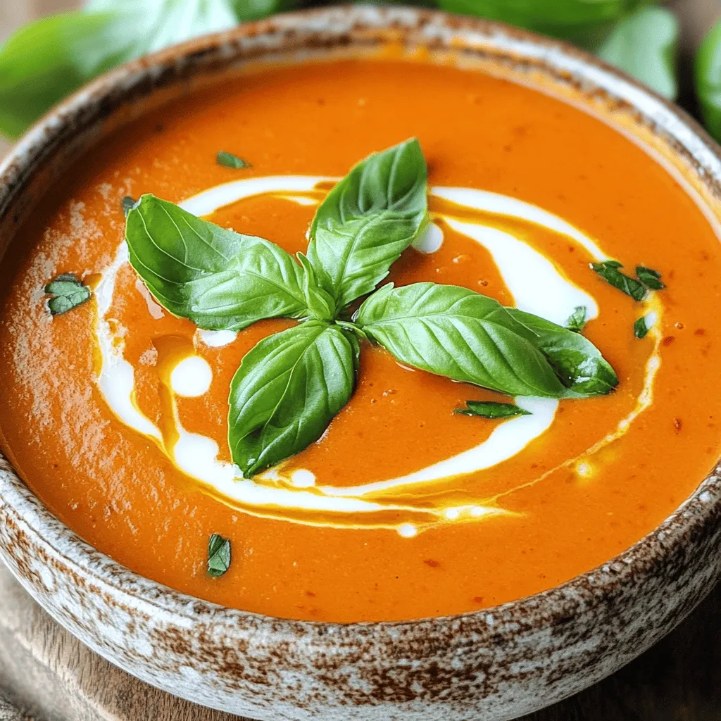 Creamy Roasted Red Pepper Soup Rich and Flavorful Delight