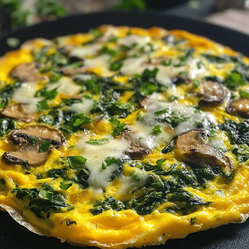 Spinach Mushroom Frittata Simple and Healthy Recipe