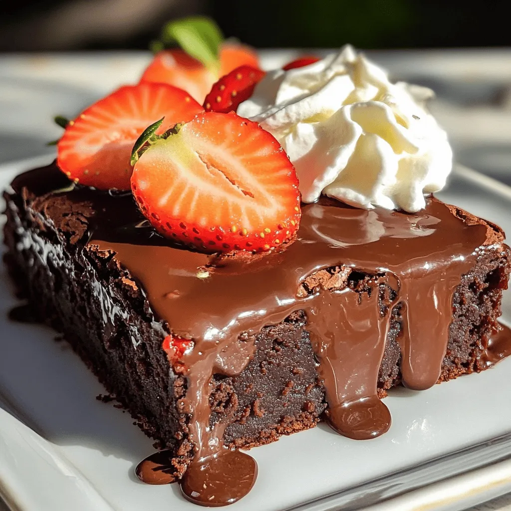 Chocolate Covered Strawberry Brownies Delightful Treat
