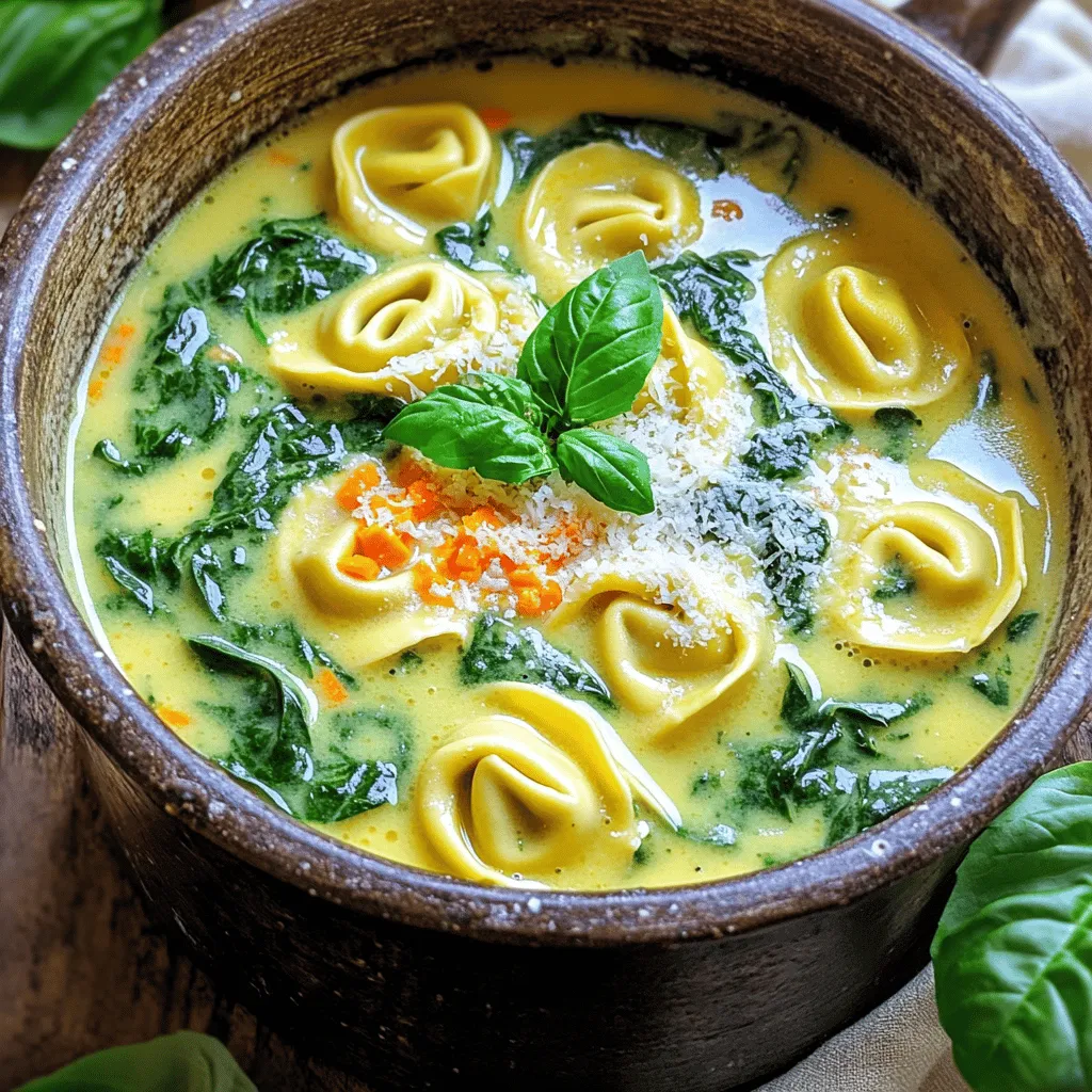 Creamy Spinach Tortellini Soup Easy Comfort Meal