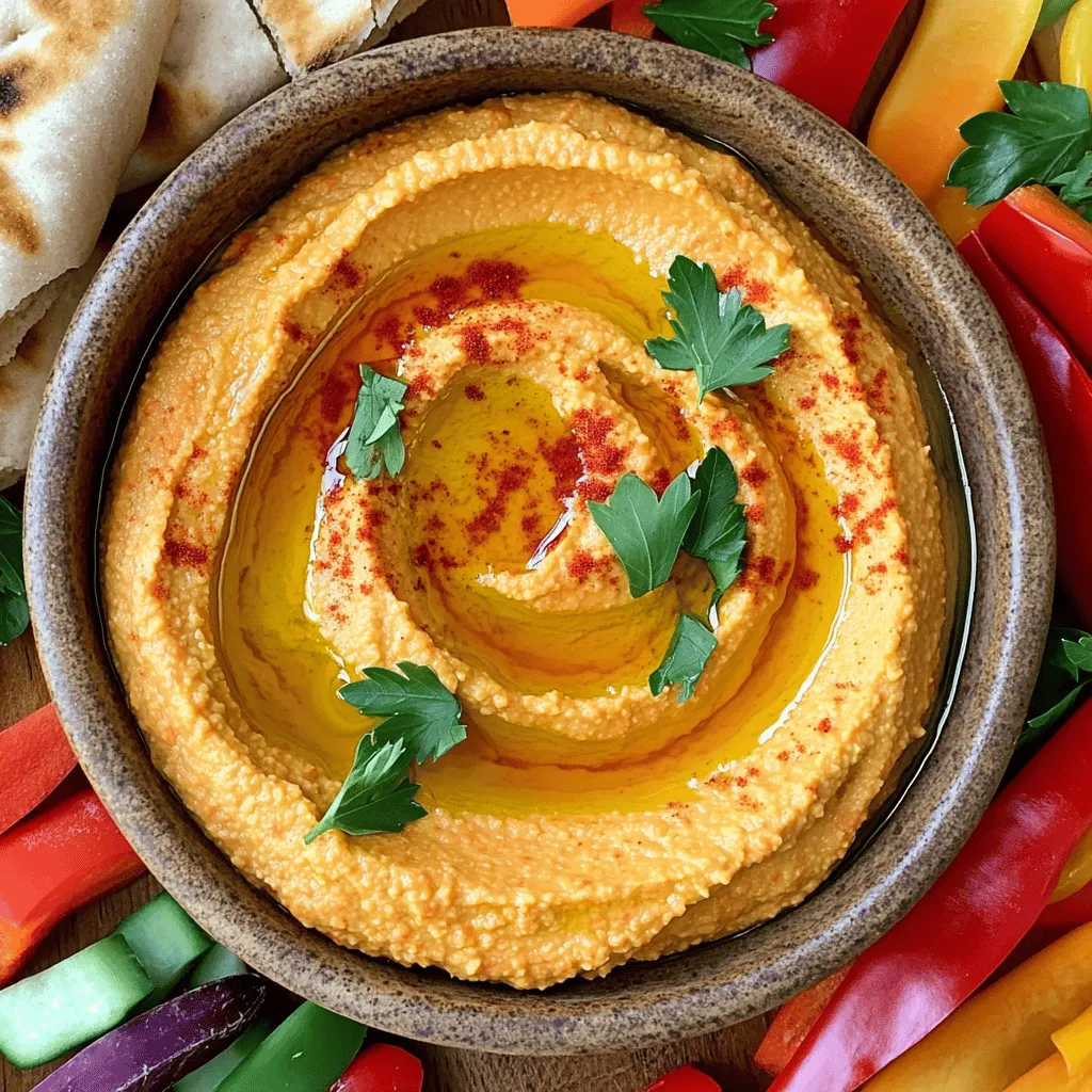 Roasted Red Pepper Hummus Flavorful and Nutritious Dip