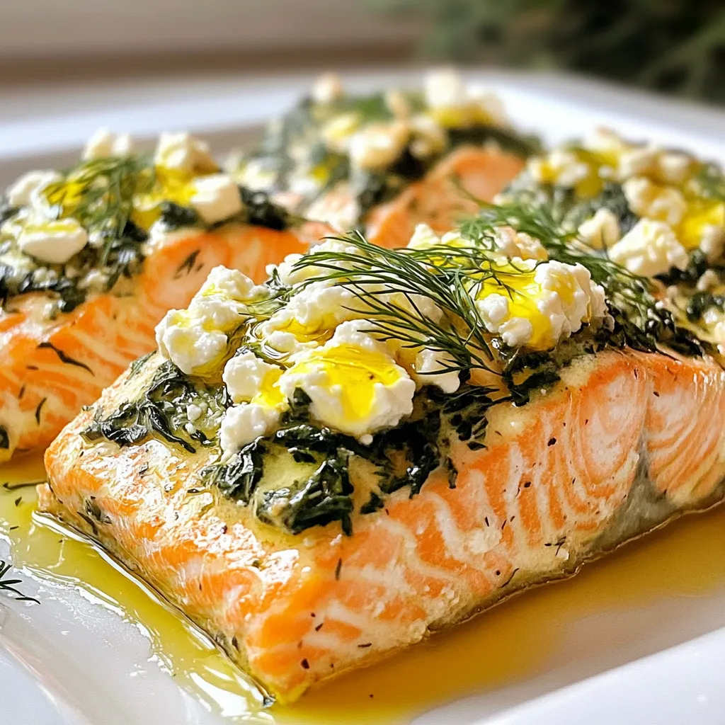 Spinach Feta Stuffed Salmon Tasty and Healthy Recipe