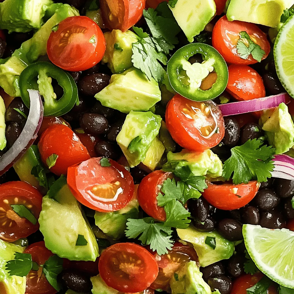 Avocado Black Bean Salad Fresh and Flavorful Dish