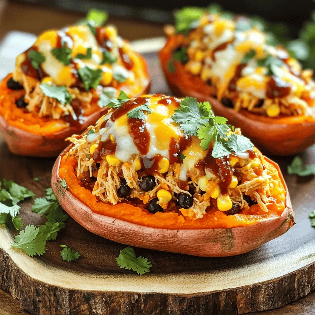 BBQ Chicken Stuffed Sweet Potatoes Flavorful Delight