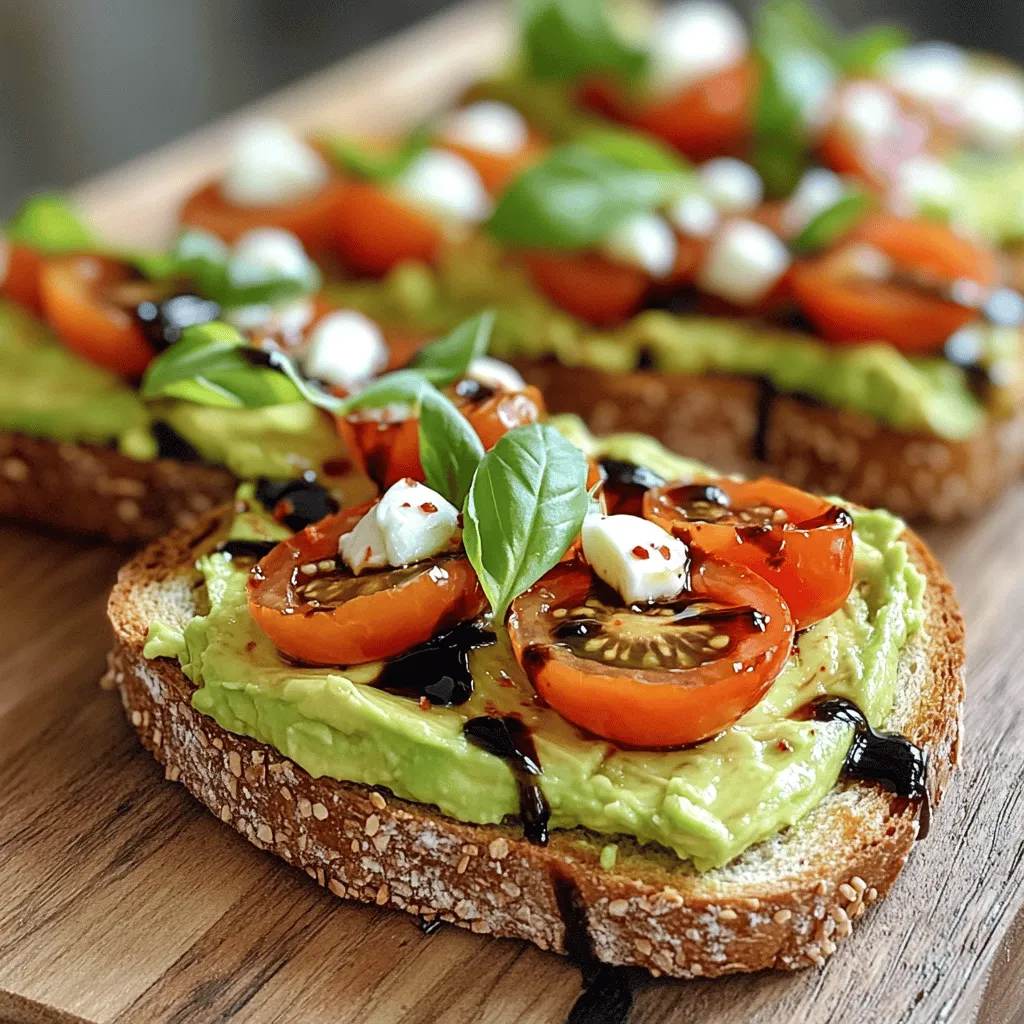 Caprese Avocado Toast Fresh and Flavorful Delight