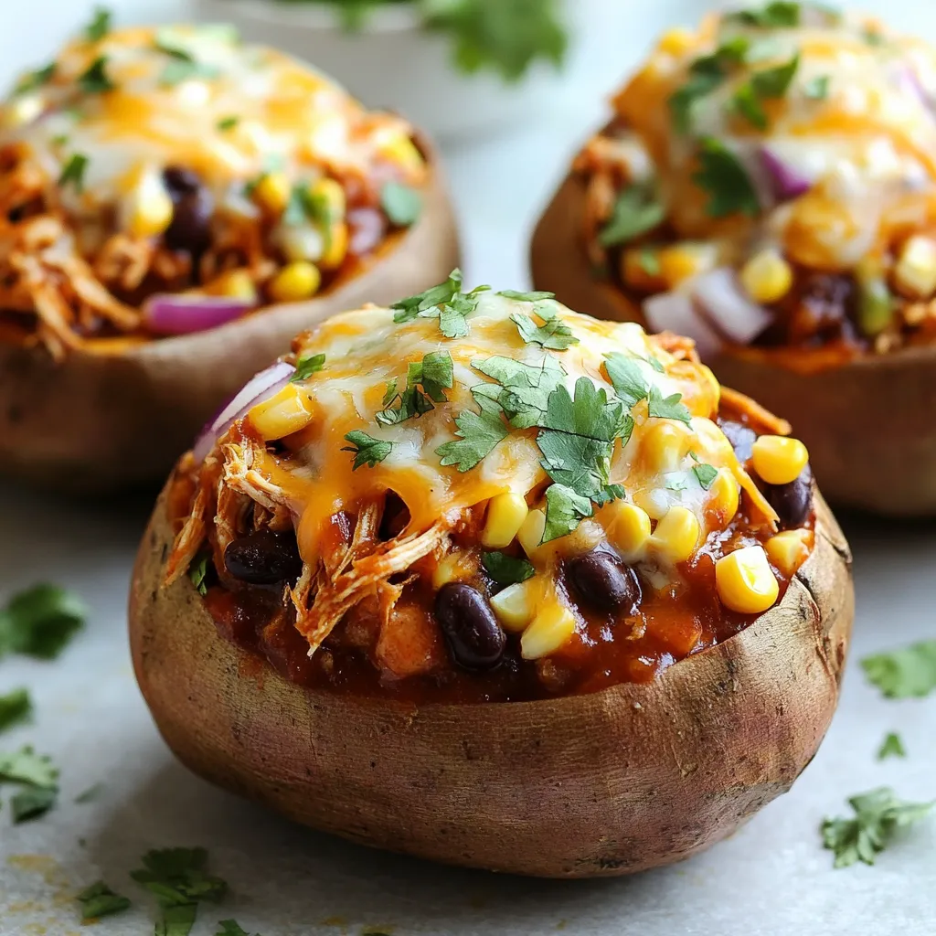 BBQ Chicken Stuffed Sweet Potatoes Flavorful Delight