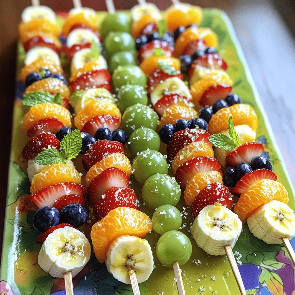Rainbow Fruit Skewers Colorful and Fun Party Treat