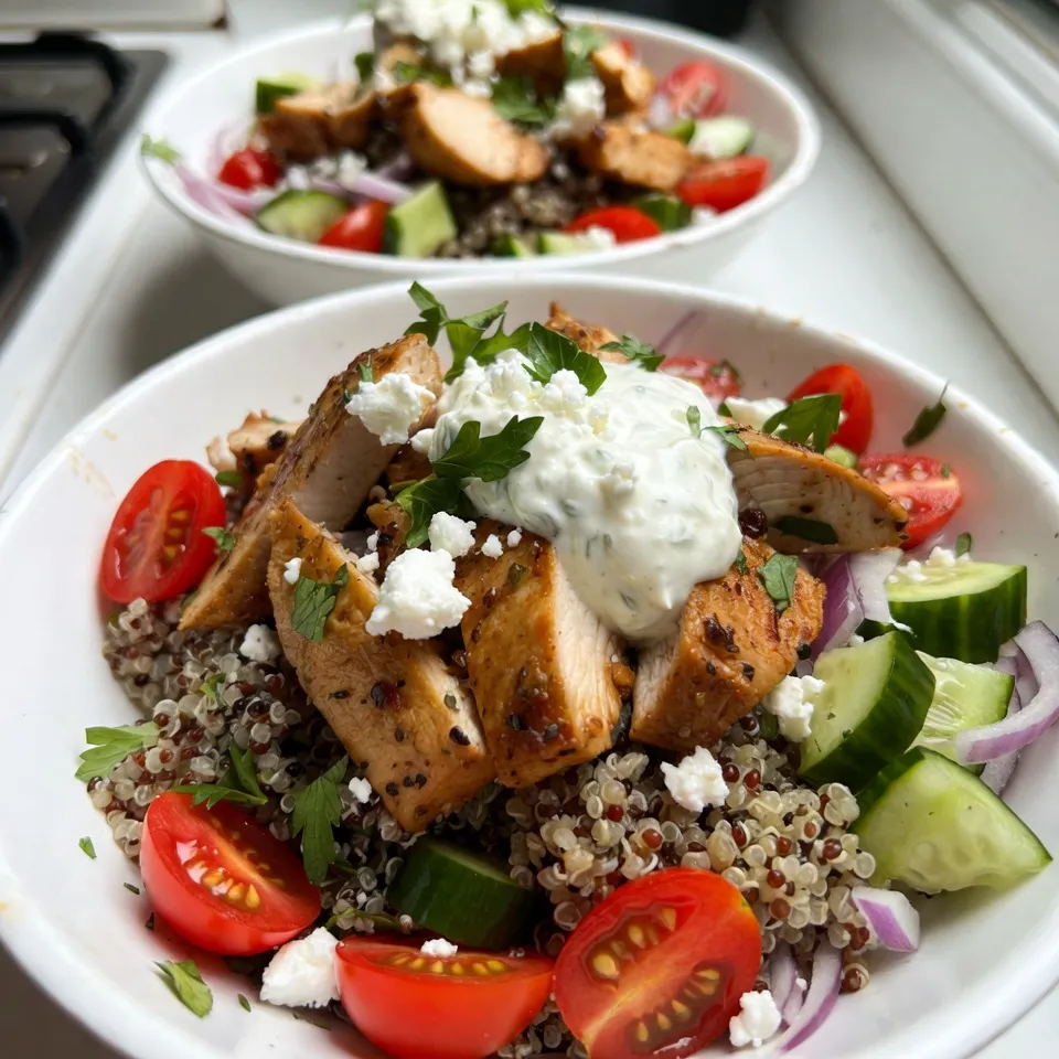 Greek Chicken Gyro Bowls Flavorful and Easy Recipe