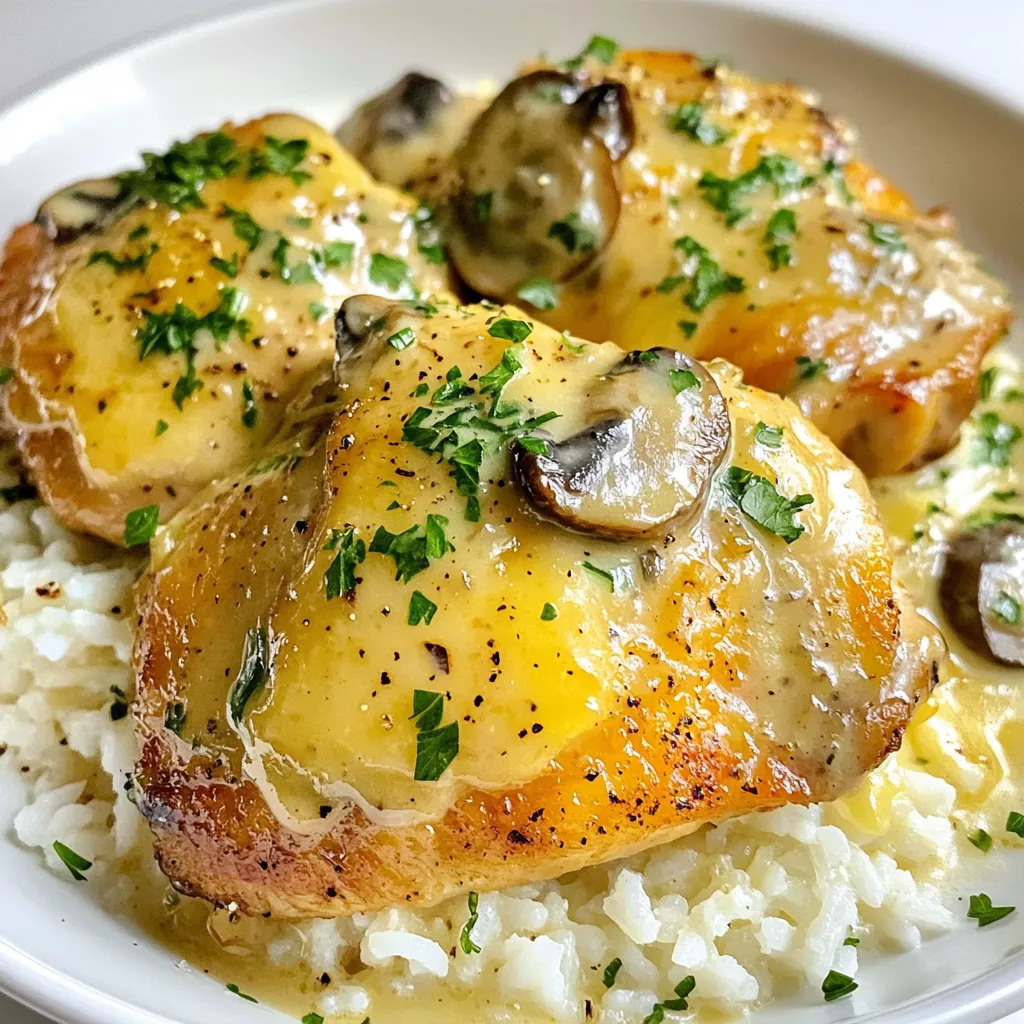Creamy Mushroom Chicken Thighs Easy Dinner Delight
