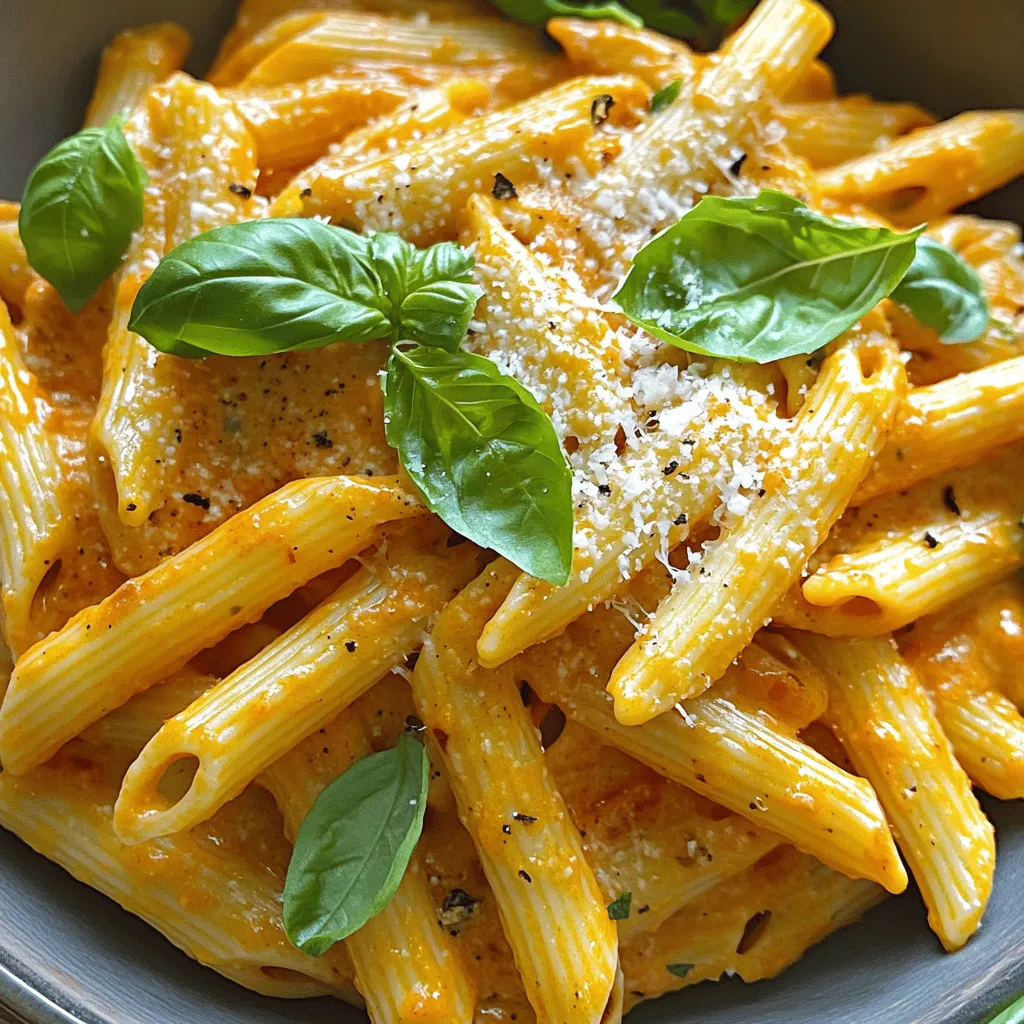Creamy Roasted Red Pepper Pasta Simple and Tasty Dish