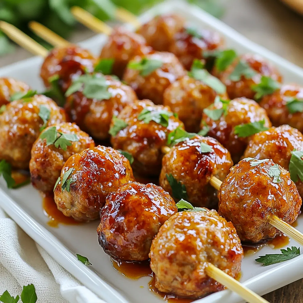 Sweet Chili Meatball Skewers Flavorful Grilling Delight