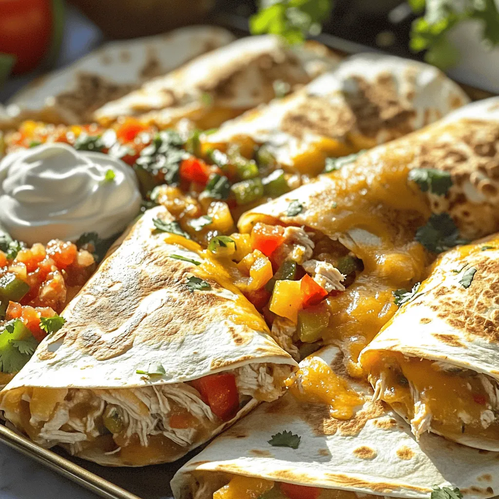 Cheesy Sheet Pan Chicken Quesadillas Simple Delight