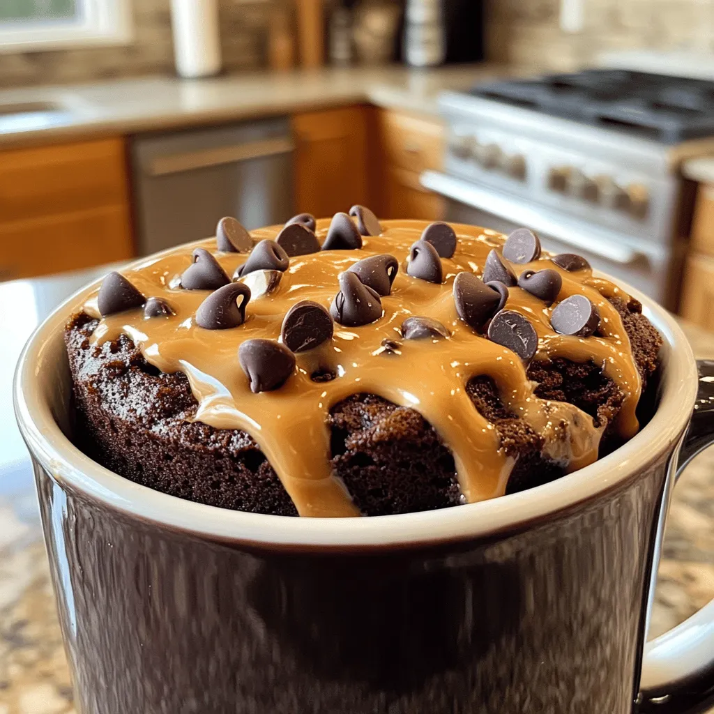 Chocolate Peanut Butter Mug Cake Irresistible Delight