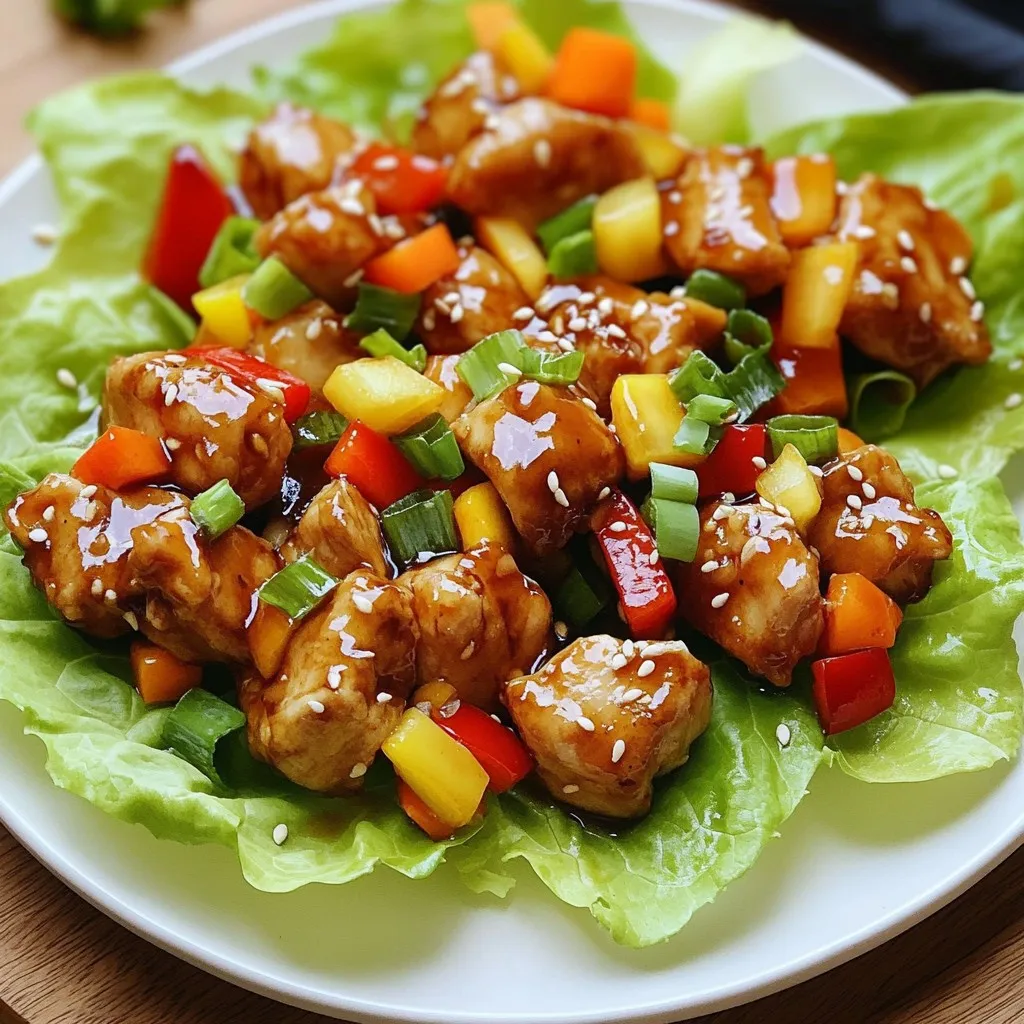Teriyaki Chicken Lettuce Wraps Flavorful and Fresh Meal