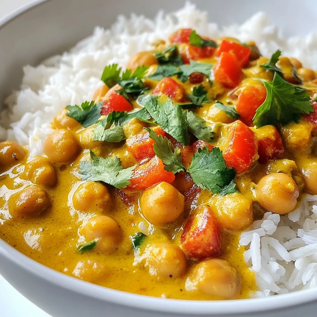 Creamy Coconut Chickpea Curry Flavorful and Easy Dish