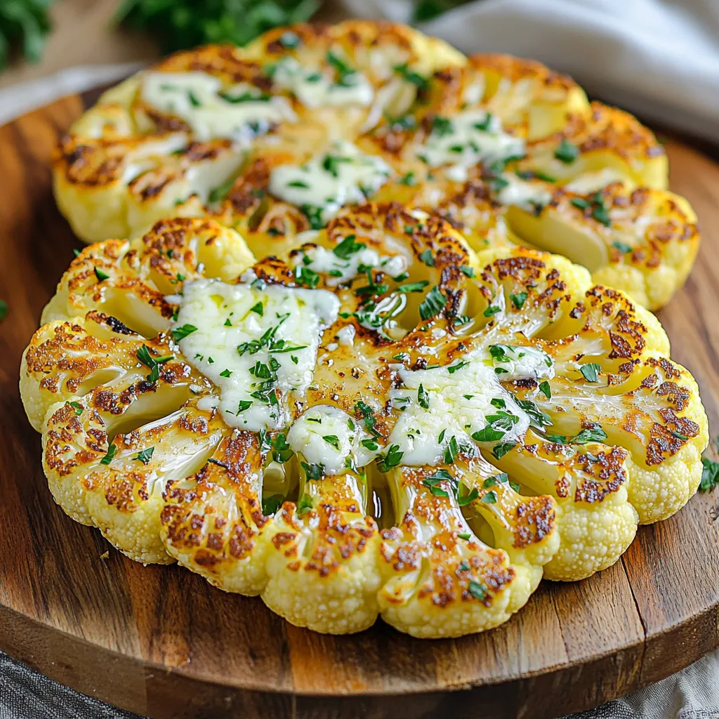 Air Fryer Garlic Parmesan Cauliflower Steaks Easy Meal