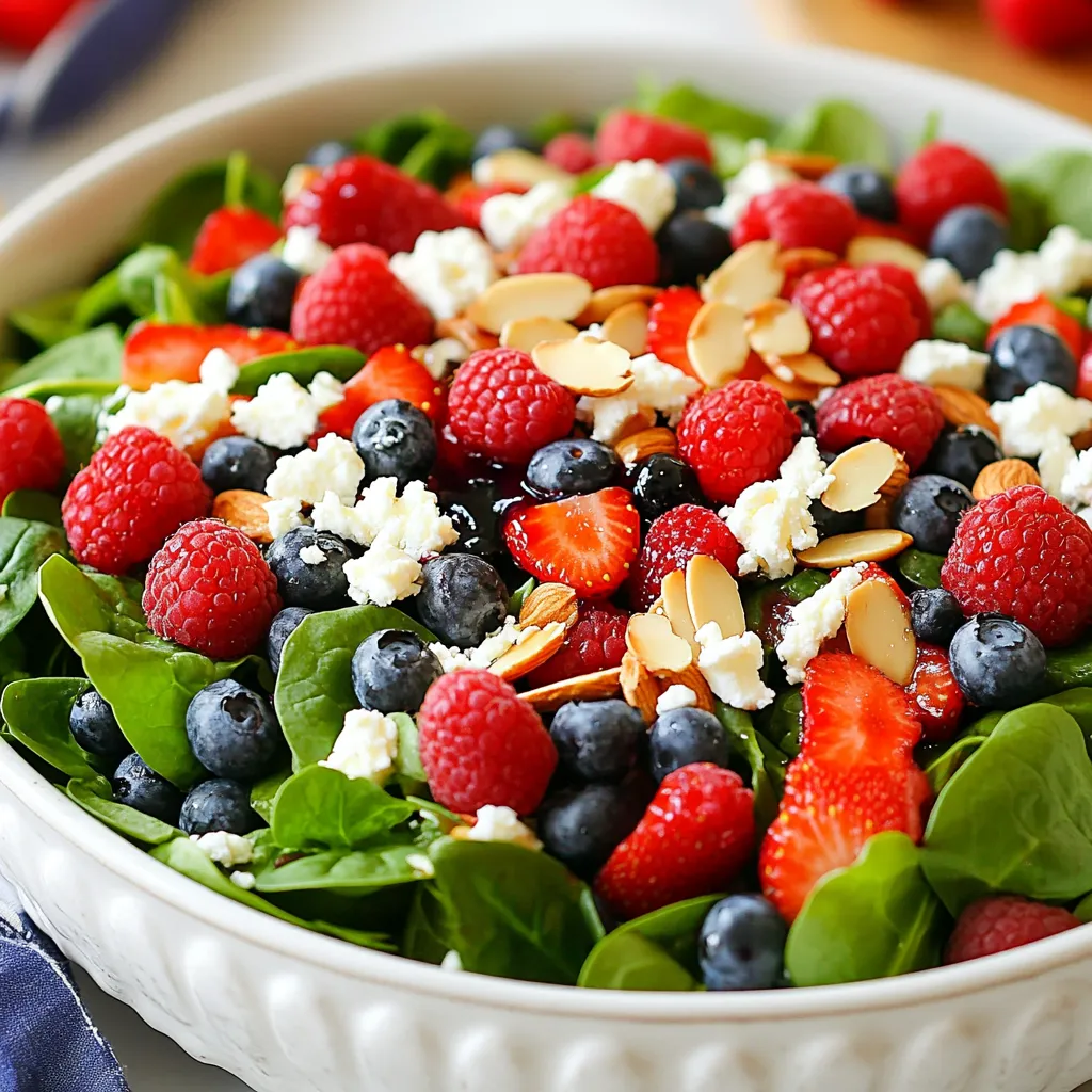 Summer Berry Spinach Salad Fresh and Flavorful Dish