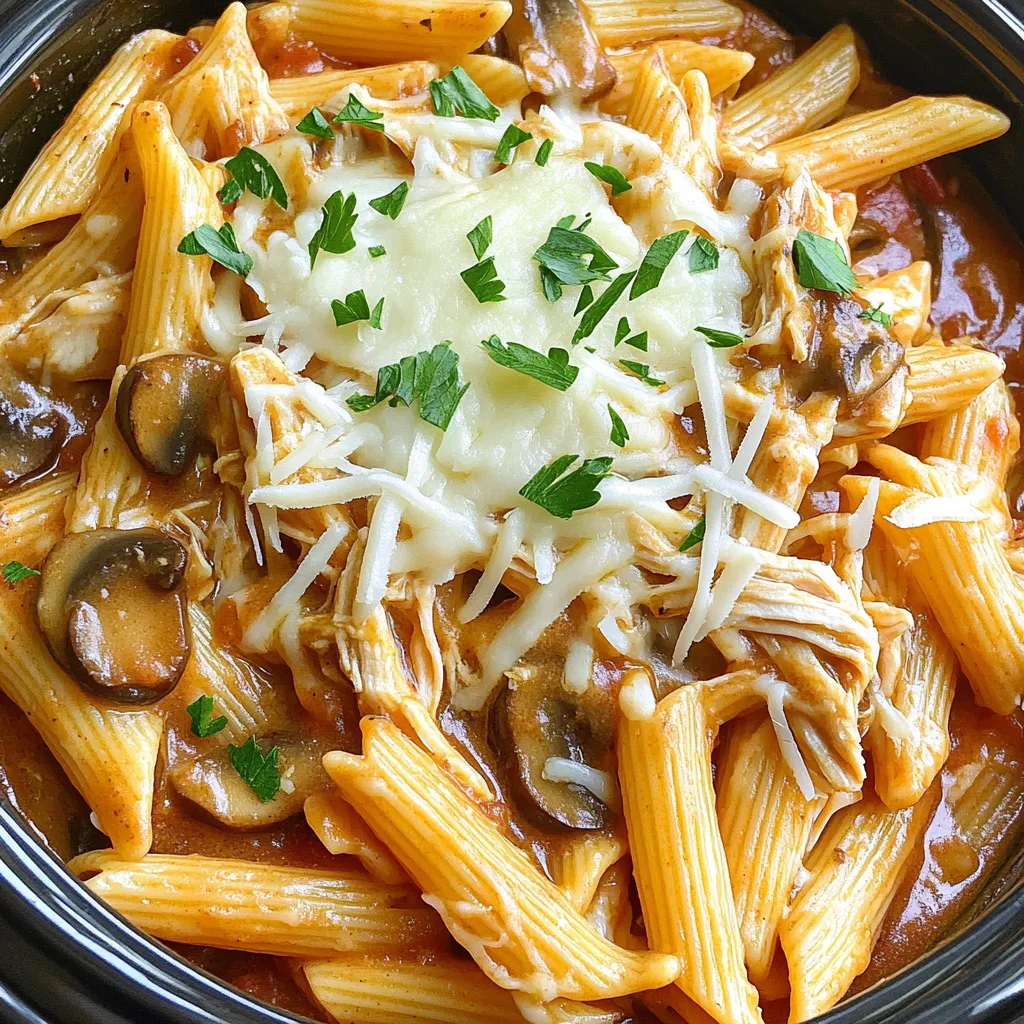 Slow Cooker Mushroom Chicken Pasta Tasty and Simple Meal