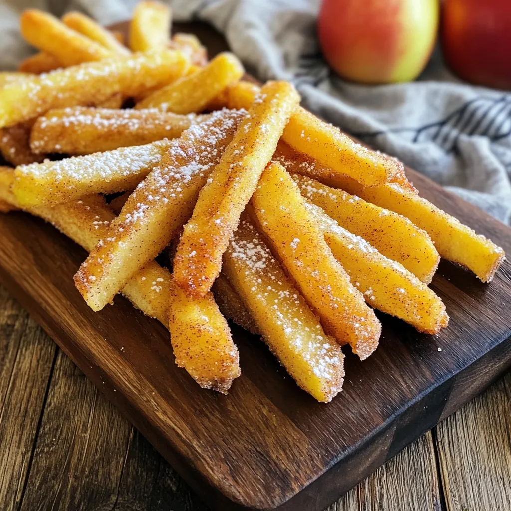 Crispy Cinnamon Apple Fries Air Fryer Delight