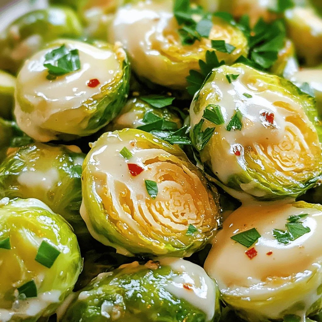 Creamy Garlic Butter Brussels Sprouts Delight Recipe
