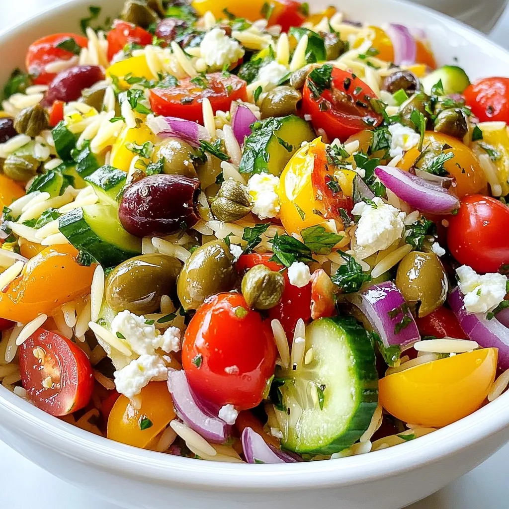 Mediterranean Orzo Salad Fresh and Flavorful Dish