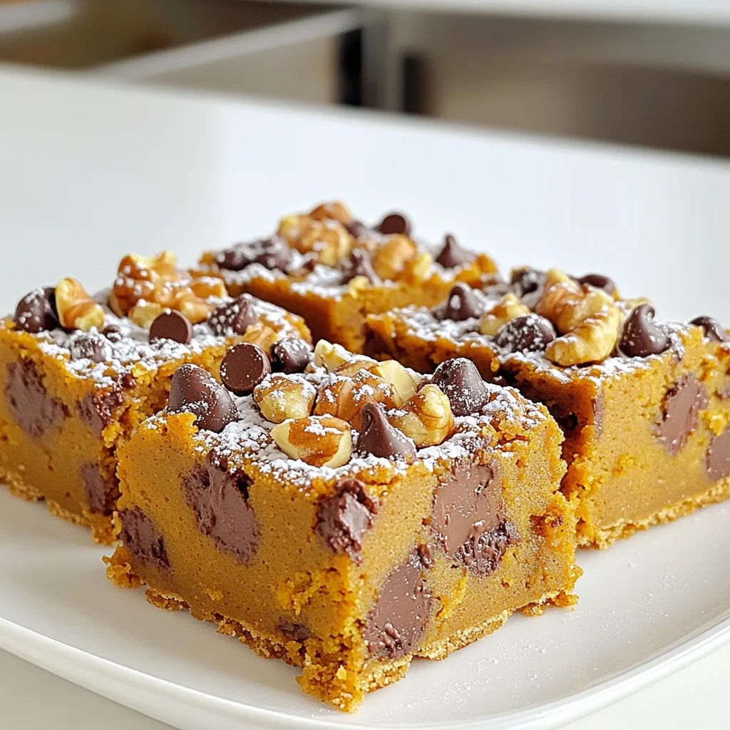 Pumpkin Chocolate Chip Cookie Bars Delightfully Easy