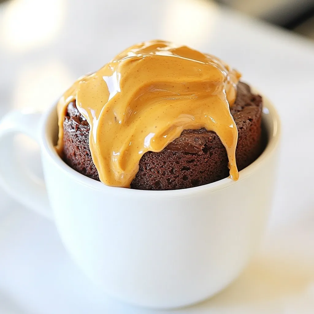 Chocolate Peanut Butter Mug Cake Easy and Quick Treat