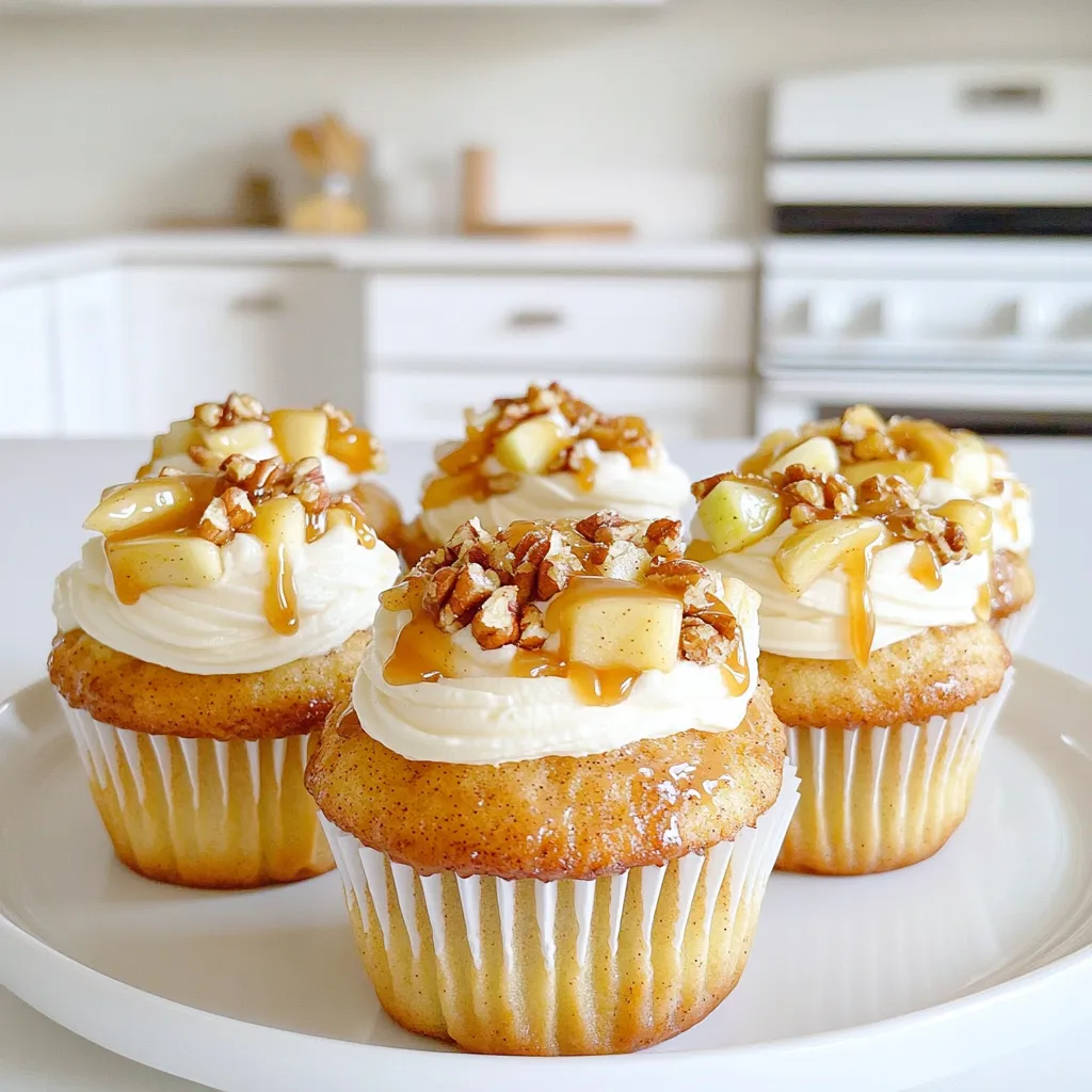 Caramel Apple Cinnamon Roll Cupcakes Irresistible Treat