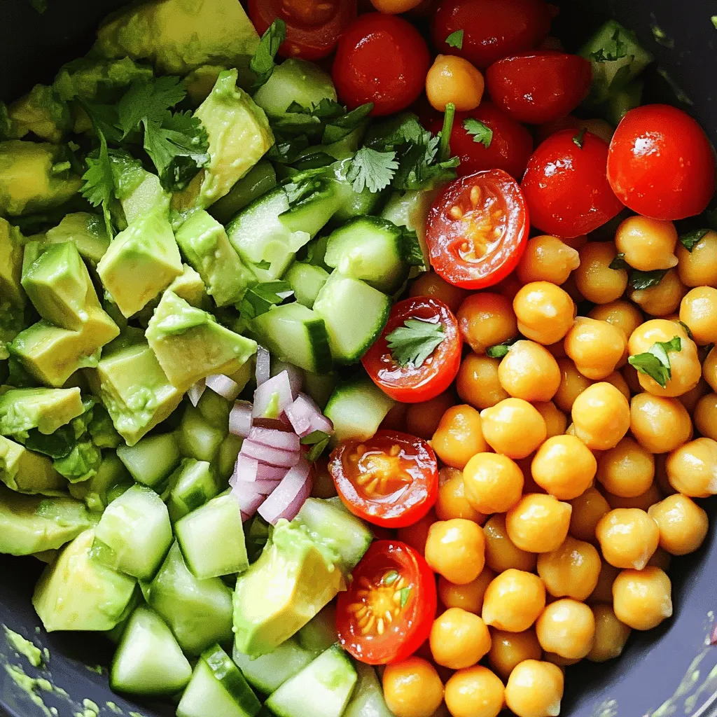 Tasty Avocado Chickpea Salad Healthy and Simple Dish