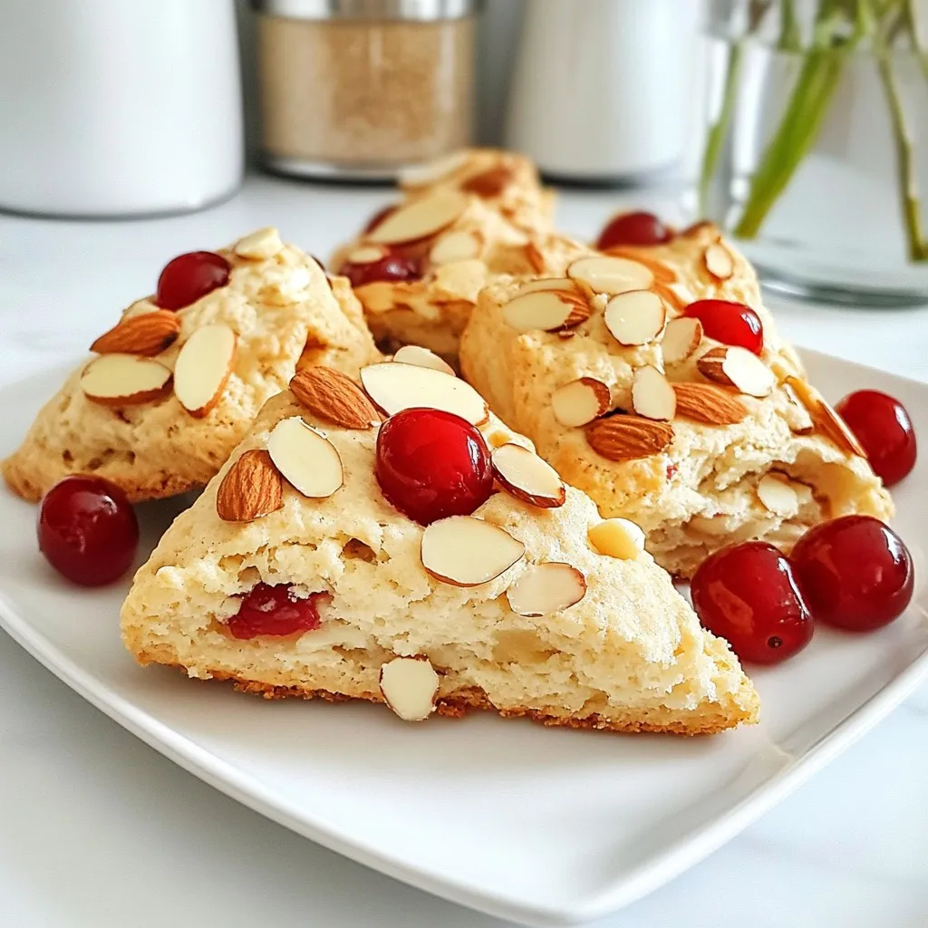 Cherry Almond Scones Flaky and Delightful Treat