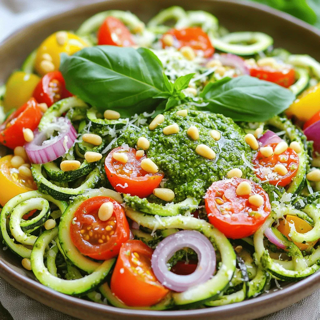 Pesto Zoodle Salad Crisp and Flavorful Summer Dish