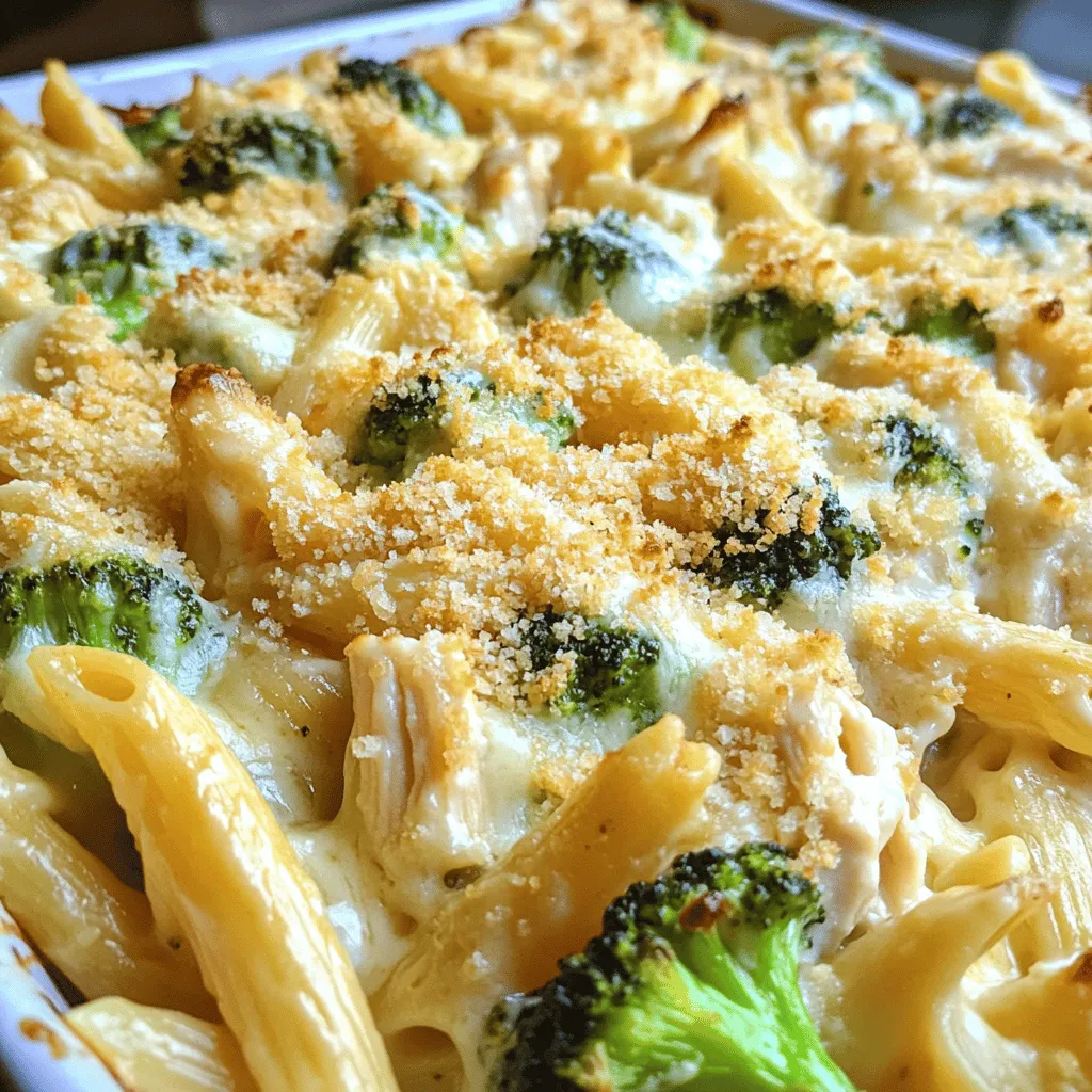 Chicken Broccoli Alfredo Bake Comforting Casserole Recipe