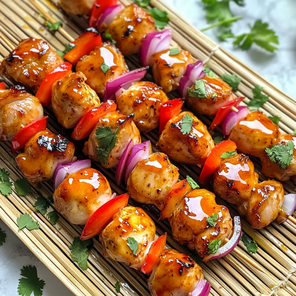 Air Fryer Sweet Chili Chicken Skewers Bite Delight