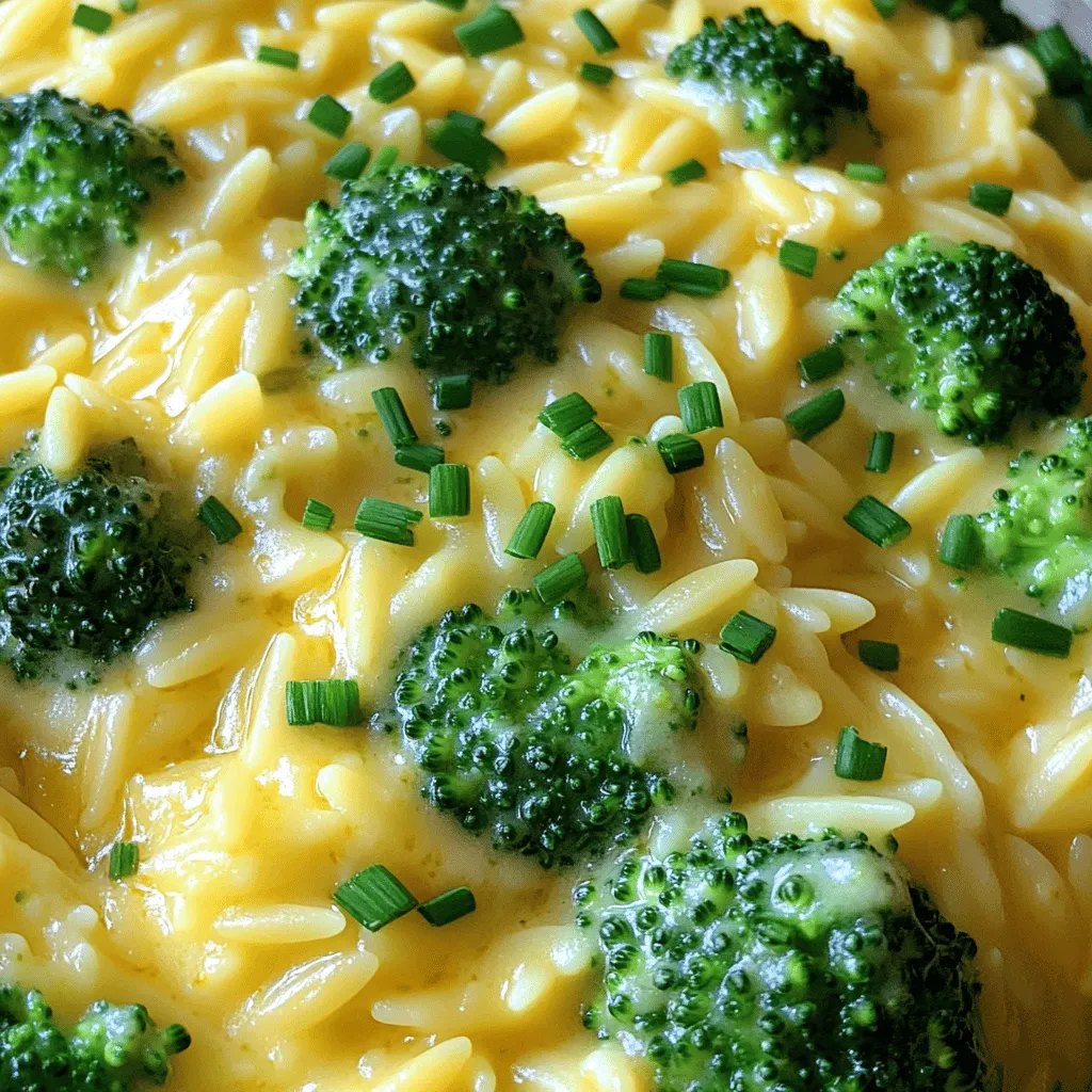 Creamy Broccoli Cheddar Orzo Flavorful Dinner Delight