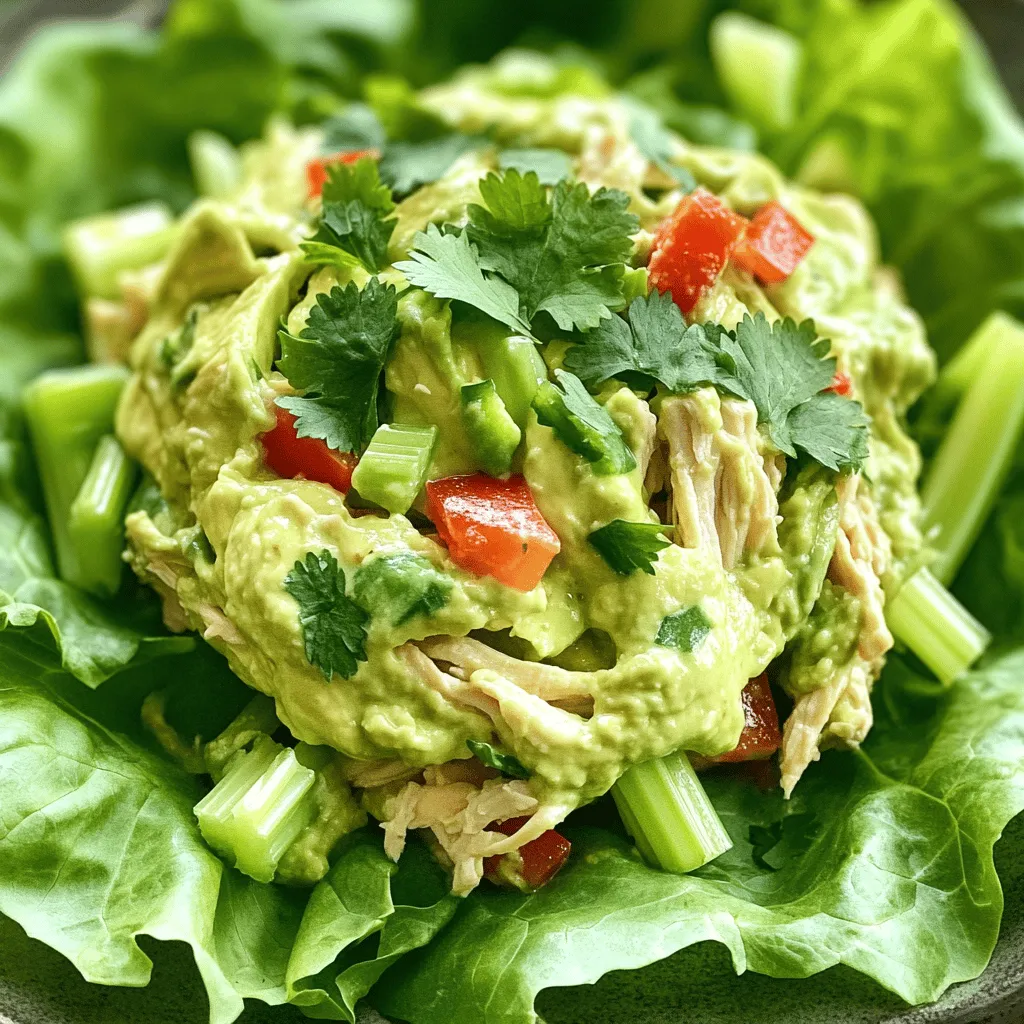 Creamy Avocado Chicken Salad Delicious and Healthy Dish