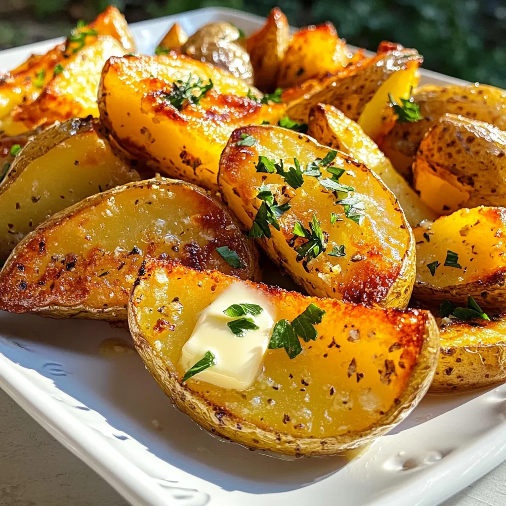 Garlic Butter Potato Wedges Crispy and Flavorful Treat