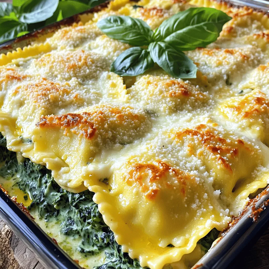 Creamy Spinach Ravioli Bake Flavorful Dinner Delight