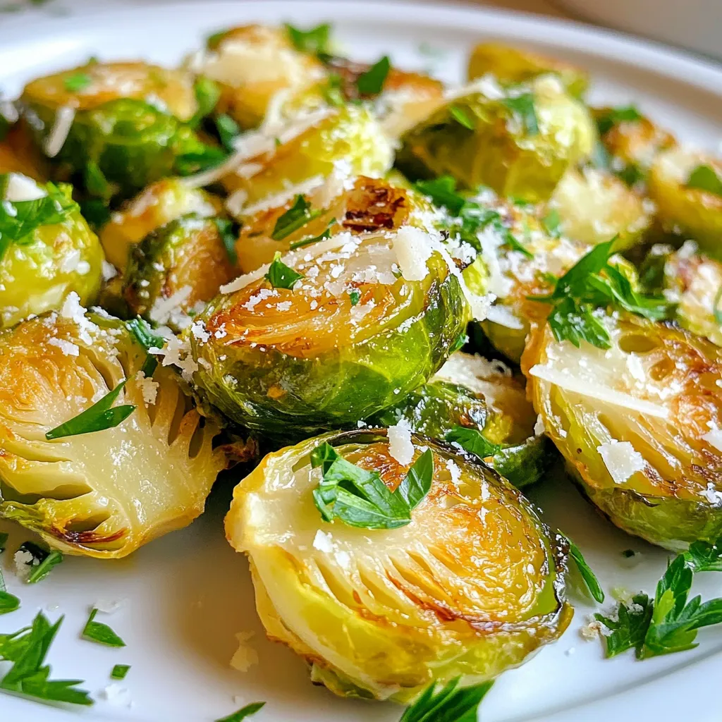 Garlic Parmesan Air Fryer Brussel Sprouts Delight