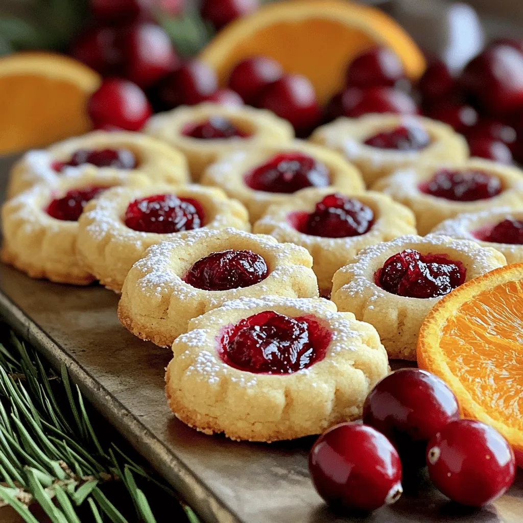 Cranberry Orange Shortbread Thumbprint Cookies Delight