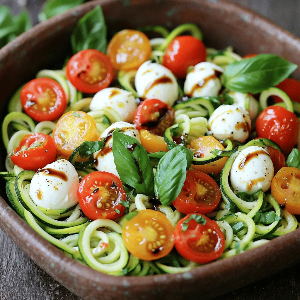 Zucchini Noodle Caprese Salad Fresh and Flavorful Dish