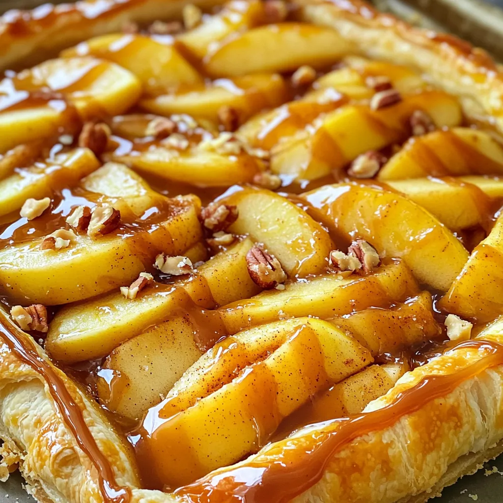 Caramel Apple Puff Pastry Tart Heavenly Dessert Delight