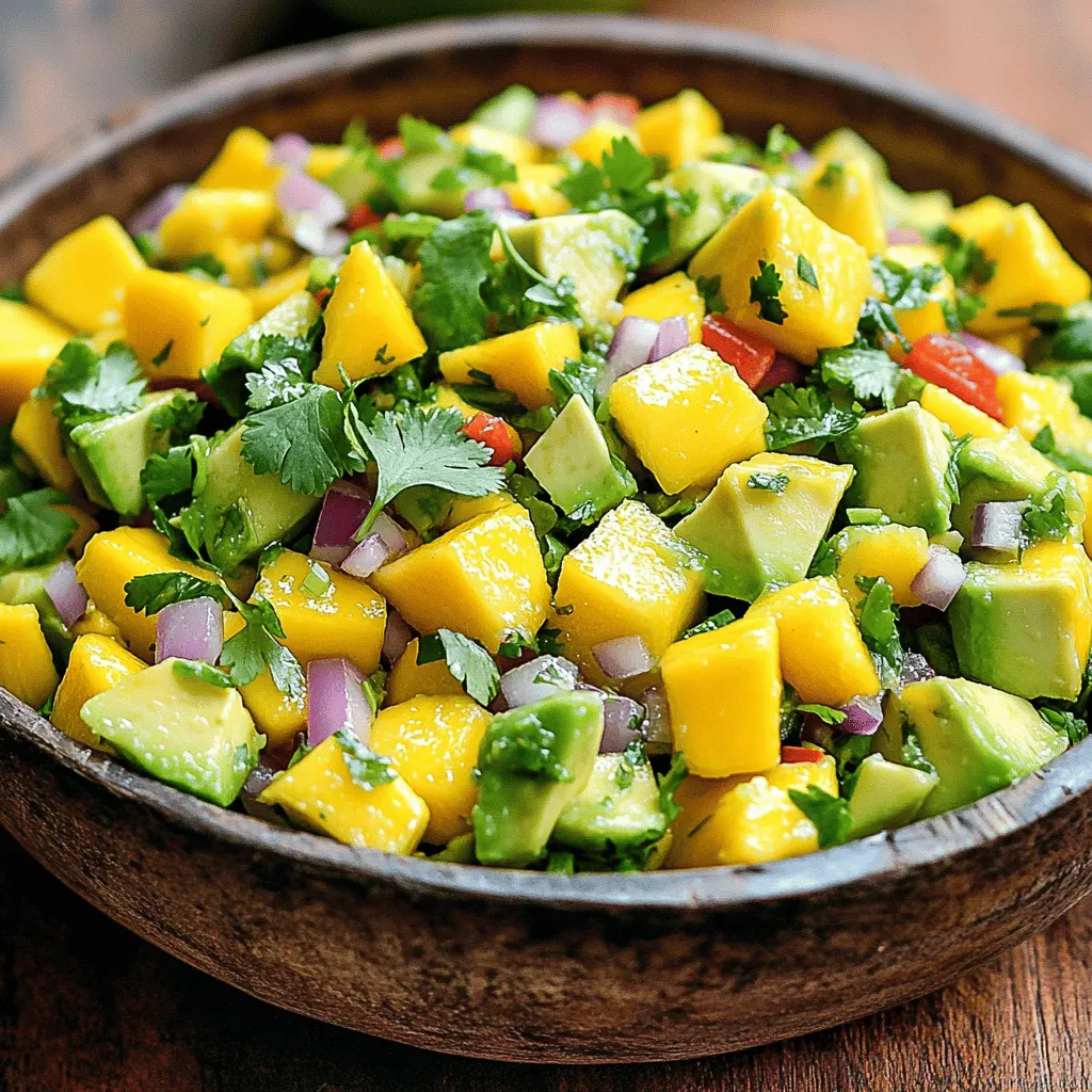 Mango Avocado Salsa Fresh and Flavorful Treat