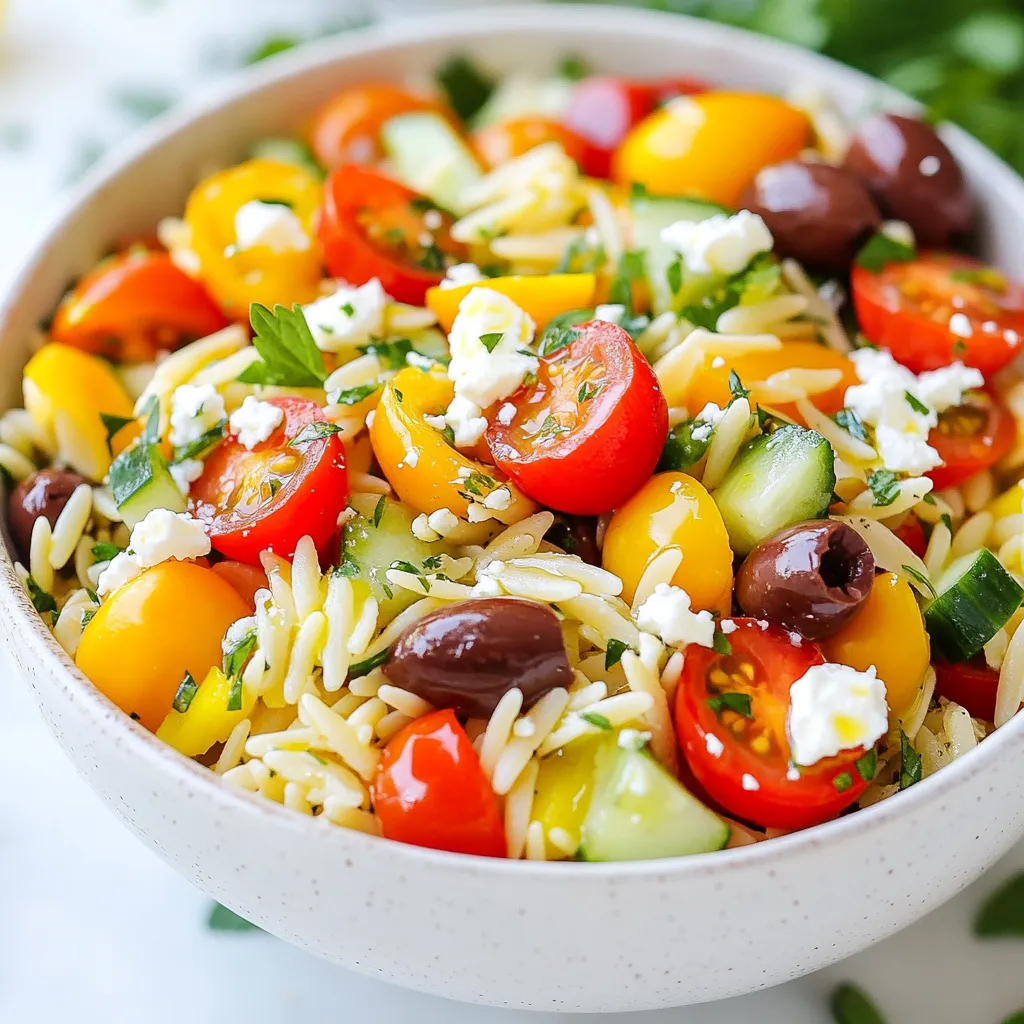 Greek Orzo Salad with Feta Flavorful Fresh Dish