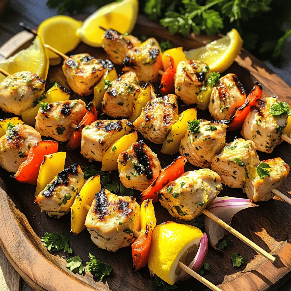 Greek Lemon Chicken Skewers Flavorful and Easy Recipe