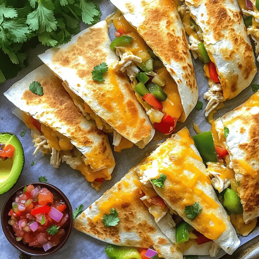Cheesy Sheet Pan Chicken Quesadillas Easy Dinner Delight