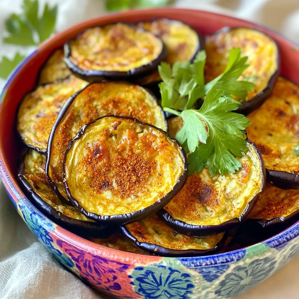 Baked Eggplant Chips Crispy and Crunchy Snack