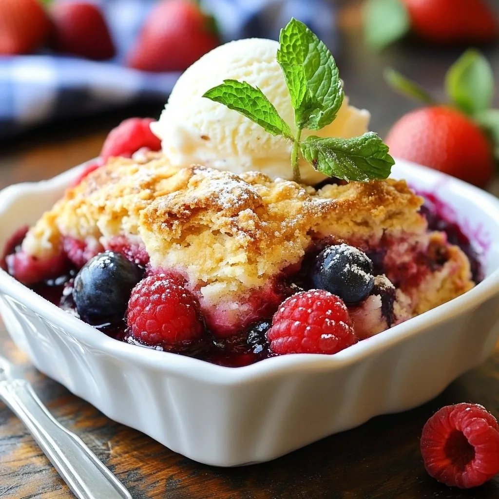 Triple Berry Cobbler Delightful and Simple Recipe