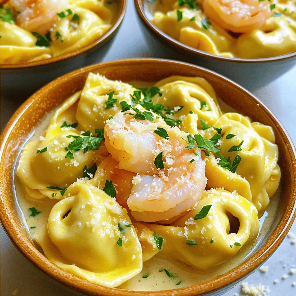 Creamy Garlic Shrimp Tortellini Easy and Quick Meal