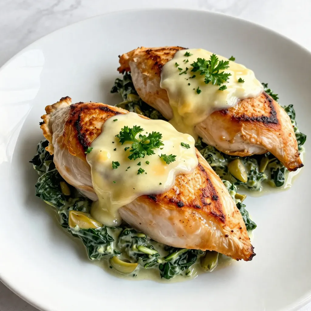 Creamy Spinach Artichoke Stuffed Chicken Marvel
