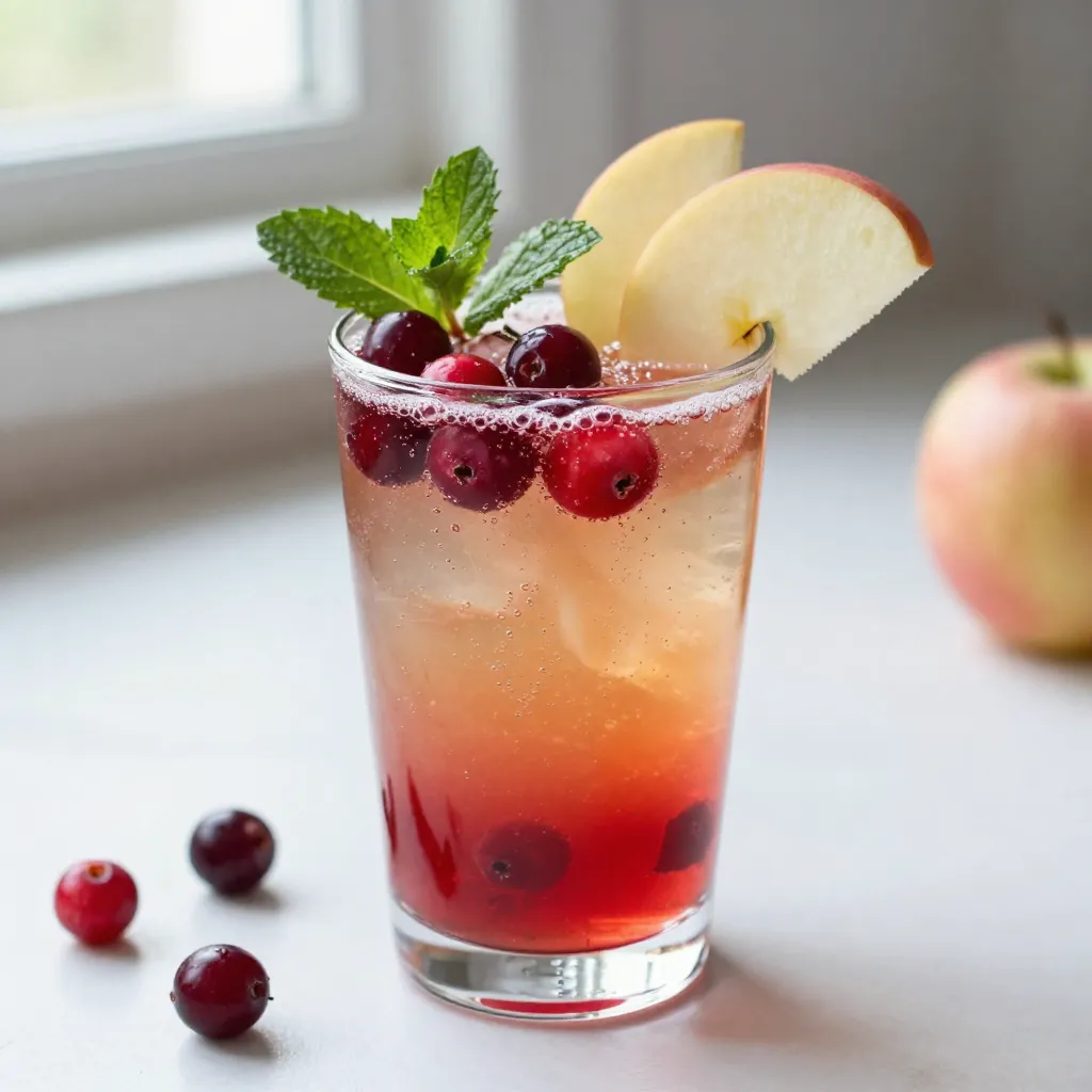 Cranberry Apple Spritzer Refreshing Party Drink Idea